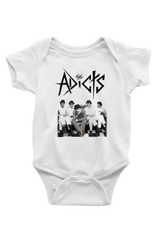 The Adicts Baskılı Beyaz Unisex Bebek Body - Zıbın