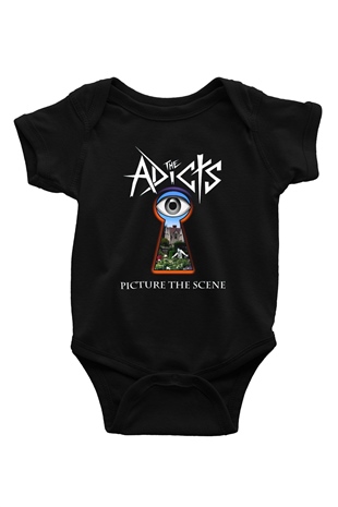 The Adicts Baskılı Siyah Bebek Body - Zıbın