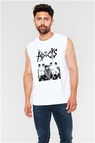 The Adicts Beyaz Unisex Kolsuz Tişört