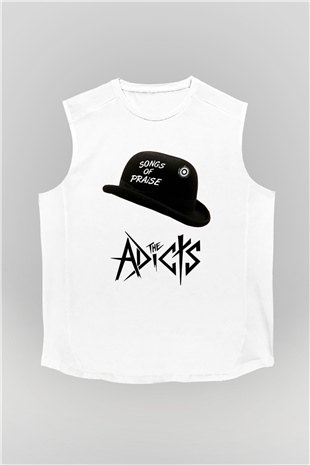The Adicts Beyaz Unisex Kolsuz Tişört