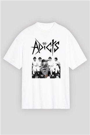 The Adicts Beyaz Unisex Oversize Tişört T-Shirt