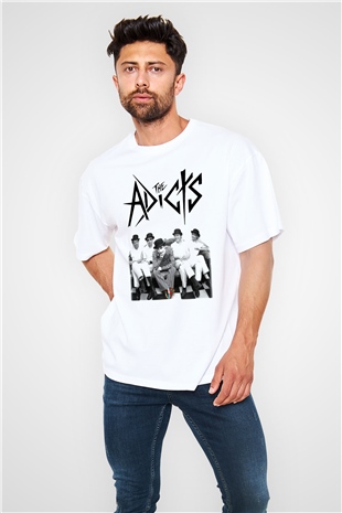 The Adicts Beyaz Unisex Oversize Tişört T-Shirt
