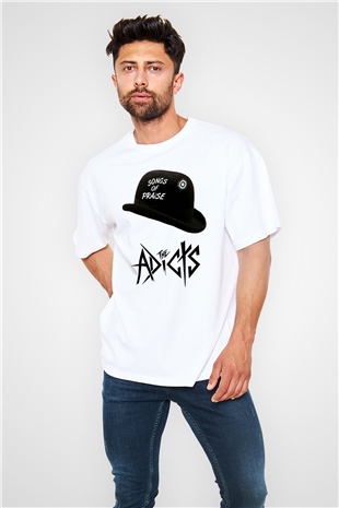 The Adicts Beyaz Unisex Oversize Tişört T-Shirt