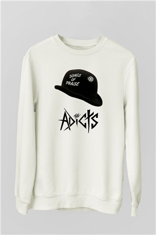 The Adicts Beyaz Unisex Sweatshirt