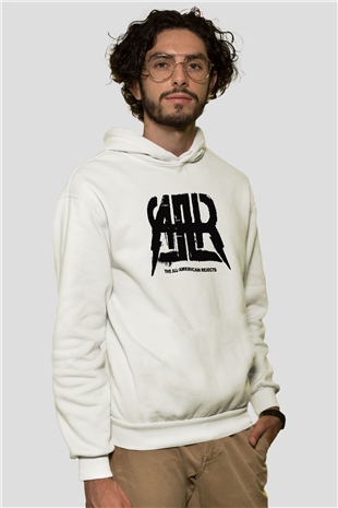 The All-American Rejects Beyaz Unisex Kapşonlu Sweatshirt