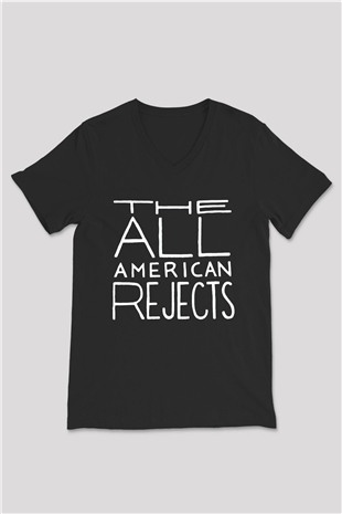 The All-American Rejects Siyah Unisex V Yaka Tişört