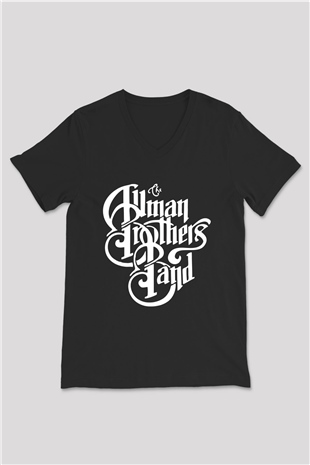 The Allman Brothers Band Siyah Unisex V Yaka Tişört T-Shirt