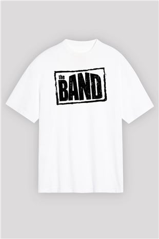The Band Beyaz Unisex Oversize Tişört T-Shirt