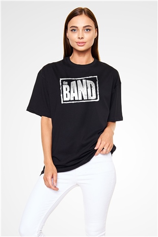 The Band Siyah Unisex Oversize Tişört T-Shirt
