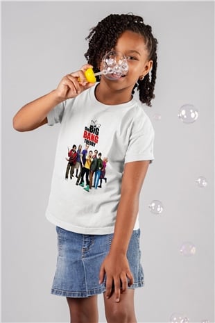 The Big Bang Theory Baskılı Beyaz Unisex Çocuk Tişört