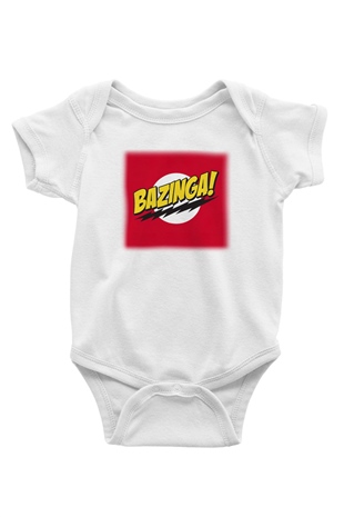 The Big Bang Theory Baskılı Beyaz Unisex Bebek Body - Zıbın