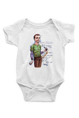 The Big Bang Theory Baskılı Beyaz Unisex Bebek Body - Zıbın