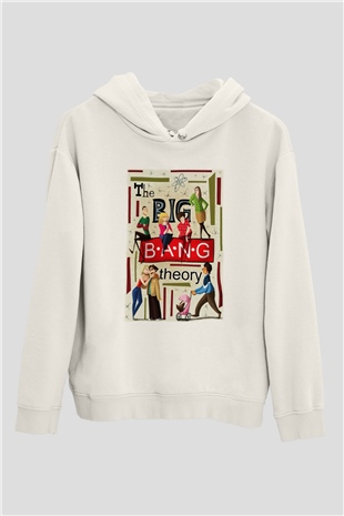 The Big Bang Theory Beyaz Unisex Kapşonlu Sweatshirt