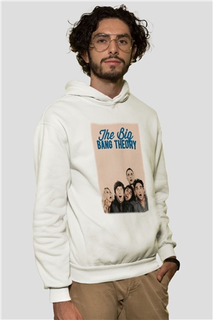 The Big Bang Theory Beyaz Unisex Kapşonlu Sweatshirt