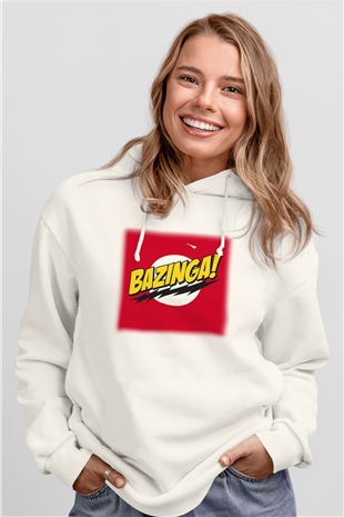 The Big Bang Theory Beyaz Unisex Kapşonlu Sweatshirt