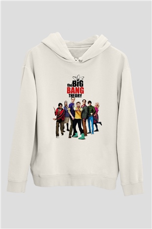 The Big Bang Theory Beyaz Unisex Kapşonlu Sweatshirt