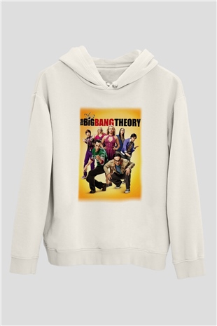 The Big Bang Theory Beyaz Unisex Kapşonlu Sweatshirt