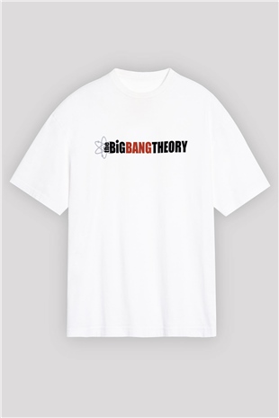 The Big Bang Theory Beyaz Unisex Oversize Tişört T-Shirt