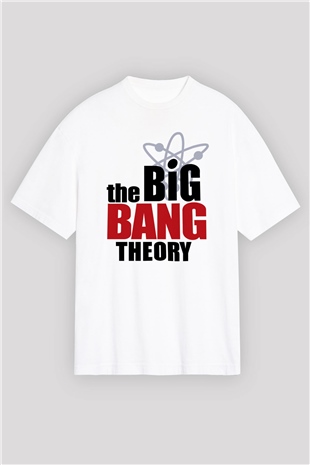 The Big Bang Theory Beyaz Unisex Oversize Tişört T-Shirt