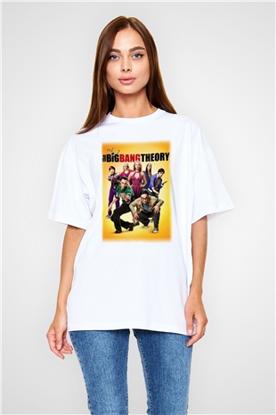 The Big Bang Theory Beyaz Unisex Oversize Tişört T-Shirt