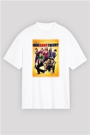 The Big Bang Theory Beyaz Unisex Oversize Tişört T-Shirt