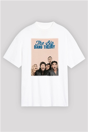 The Big Bang Theory Beyaz Unisex Oversize Tişört T-Shirt