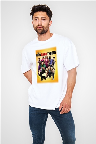 The Big Bang Theory Beyaz Unisex Oversize Tişört T-Shirt