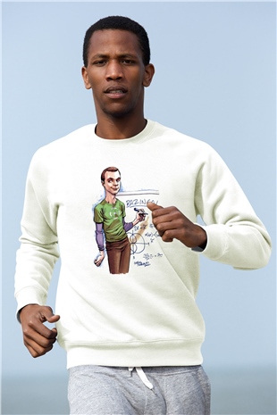 The Big Bang Theory Beyaz Unisex Sweatshirt