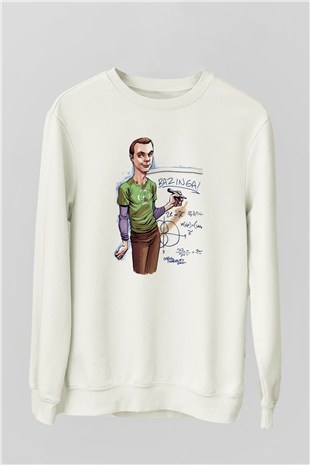 The Big Bang Theory Beyaz Unisex Sweatshirt