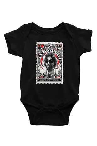 The Big Lebowski Büyük Lebowski Baskılı Siyah Bebek Body - Zıbın