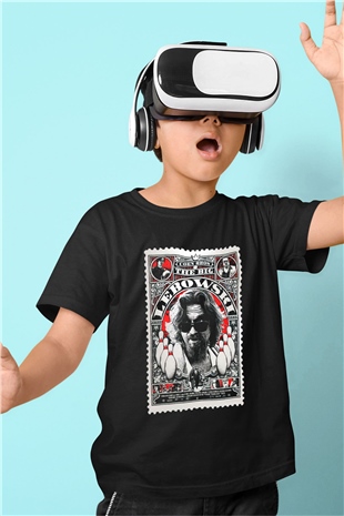 The Big Lebowski Büyük Lebowski Baskılı Siyah Unisex Çocuk Tişört