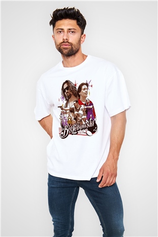 The Big Lebowski Büyük Lebowski Beyaz Unisex Oversize Tişört