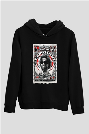The Big Lebowski Büyük Lebowski Siyah Unisex Kapüşonlu Sweatshirt