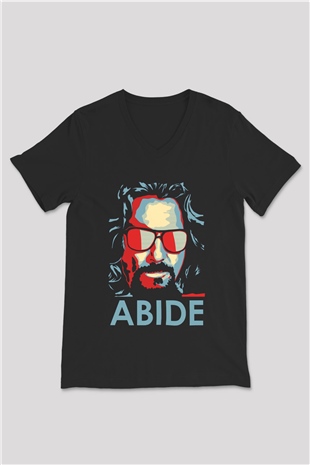 The Big Lebowski Büyük Lebowski Siyah Unisex V Yaka Tişört