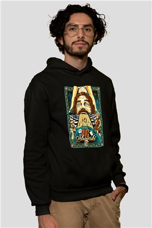 The Big Lebowski Büyük Lebowski Siyah Unisex Kapüşonlu Sweatshirt