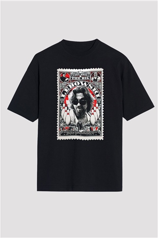The Big Lebowski Büyük Lebowski Siyah Unisex Oversize Tişört