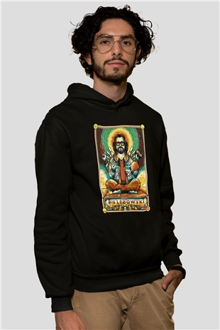The Big Lebowski Büyük Lebowski Siyah Unisex Kapüşonlu Sweatshirt