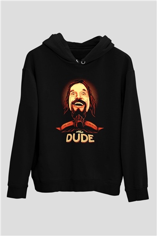 The Big Lebowski Büyük Lebowski Siyah Unisex Kapüşonlu Sweatshirt