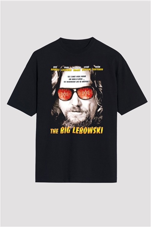 The Big Lebowski Büyük Lebowski Siyah Unisex Oversize Tişört