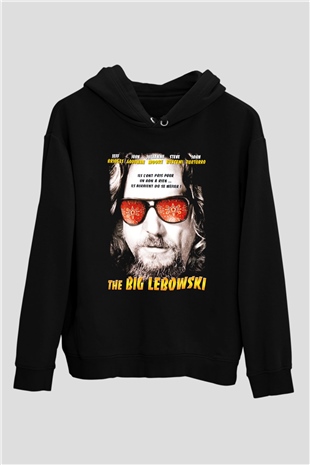 The Big Lebowski Büyük Lebowski Siyah Unisex Kapüşonlu Sweatshirt