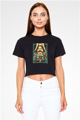 The Big Lebowski Büyük Lebowski Siyah Crop Top Tişört