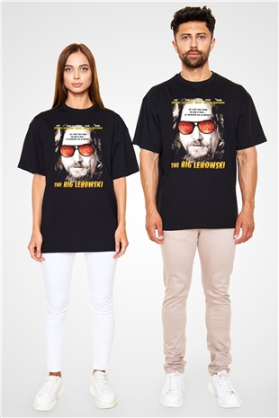 The Big Lebowski Büyük Lebowski Siyah Unisex Oversize Tişört