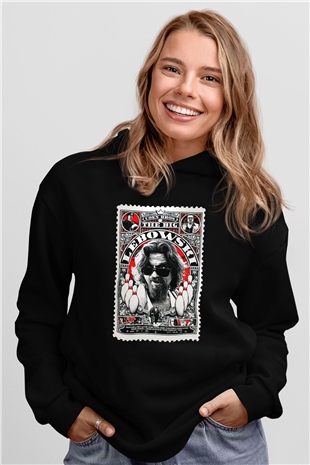 The Big Lebowski Büyük Lebowski Siyah Unisex Kapüşonlu Sweatshirt