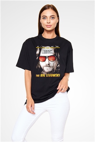 The Big Lebowski Büyük Lebowski Siyah Unisex Oversize Tişört