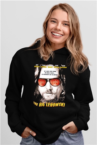 The Big Lebowski Büyük Lebowski Siyah Unisex Kapüşonlu Sweatshirt
