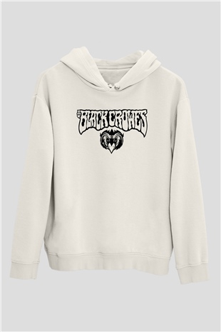 The Black Crowes Beyaz Unisex Kapüşonlu Sweatshirt