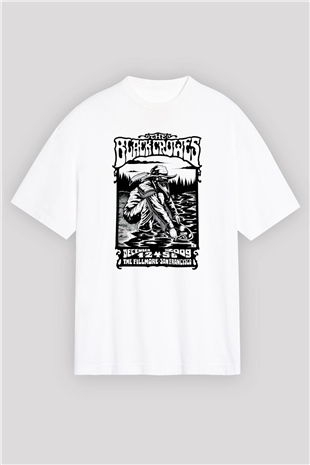 The Black Crowes Beyaz Unisex Oversize Tişört T-Shirt
