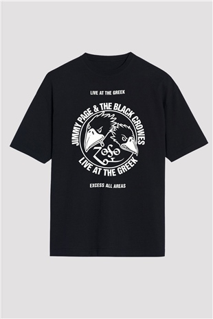 The Black Crowes Siyah Unisex Oversize Tişört T-Shirt