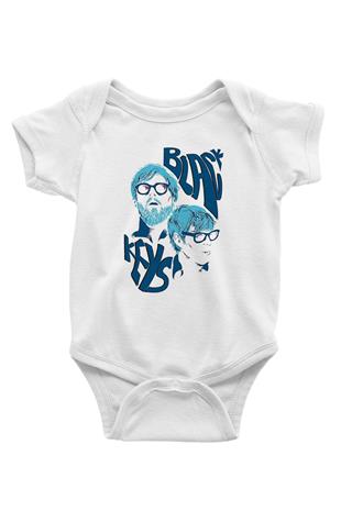 The Black Keys Baskılı Beyaz Unisex Bebek Body - Zıbın
