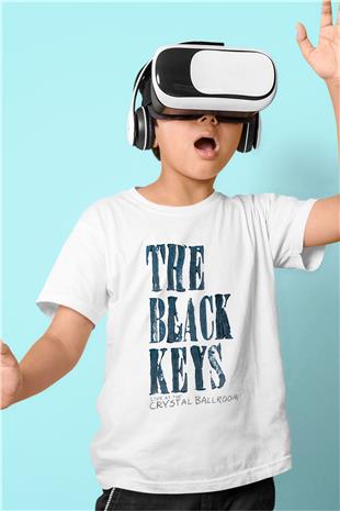 The Black Keys Baskılı Beyaz Unisex Beyaz Çocuk Tişört - Tshirt